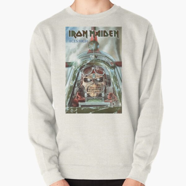 Skull Driving A Helicopter Poster Pullover Sweatshirt RB1208 product Offical iron maiden Merch