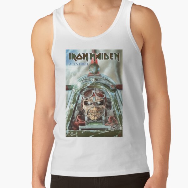 Skull Driving A Helicopter Poster Tank Top RB1208 product Offical iron maiden Merch