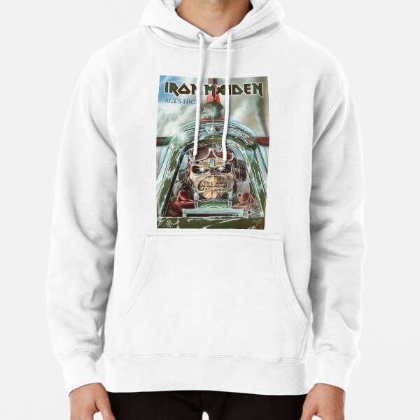 Skull Driving A Helicopter Poster Pullover Hoodie RB1208 product Offical iron maiden Merch