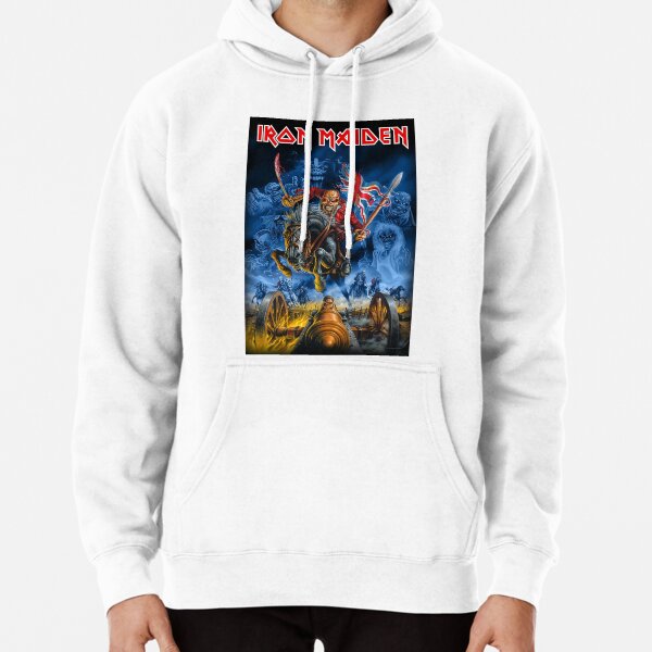 Run With The Flag American Poster Pullover Hoodie RB1208 product Offical iron maiden Merch