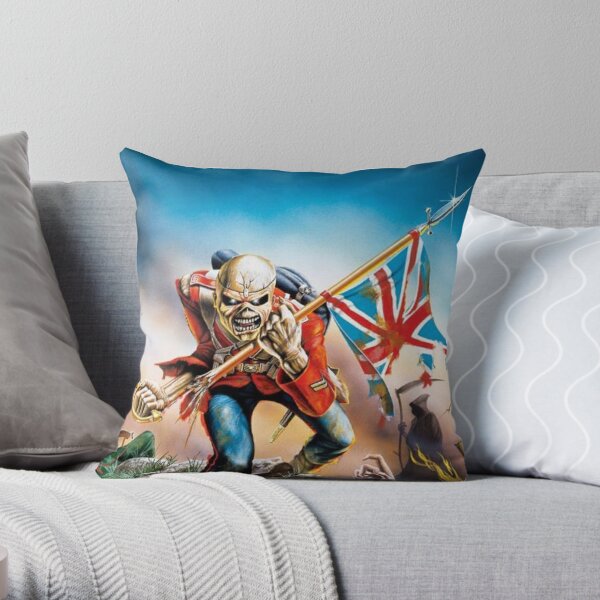 Attacks Wars The flag American Poster Throw Pillow RB1208 product Offical iron maiden Merch