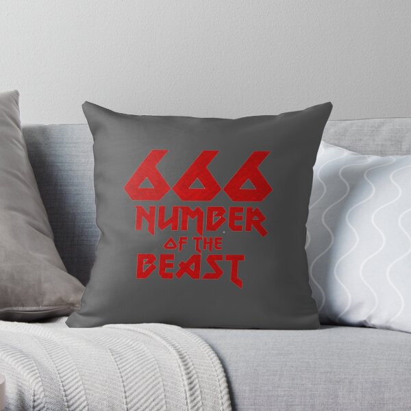 NUMBER OF THEBEATS Throw Pillow RB1208 product Offical iron maiden Merch