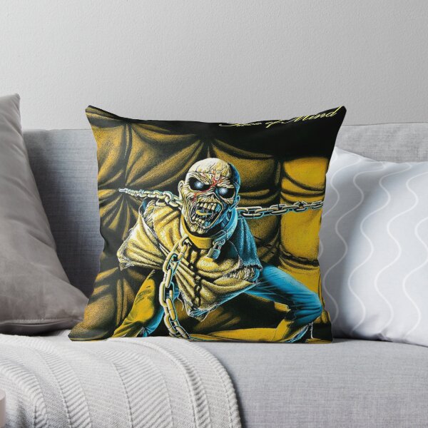 Skull In Chains Poster Throw Pillow RB1208 product Offical iron maiden Merch