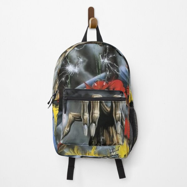 The Scary Skull Poster Backpack RB1208 product Offical iron maiden Merch
