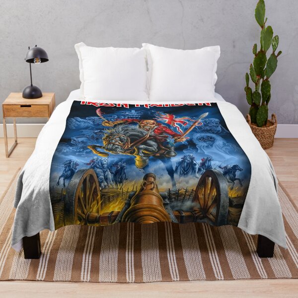 Run With The Flag American Poster Throw Blanket RB1208 product Offical iron maiden Merch