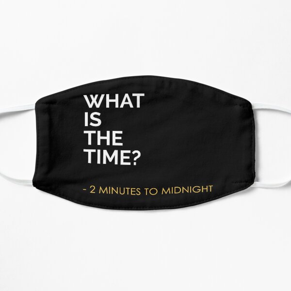 What is the time? 2 Minutes to Midnight  Flat Mask RB1208 product Offical iron maiden Merch